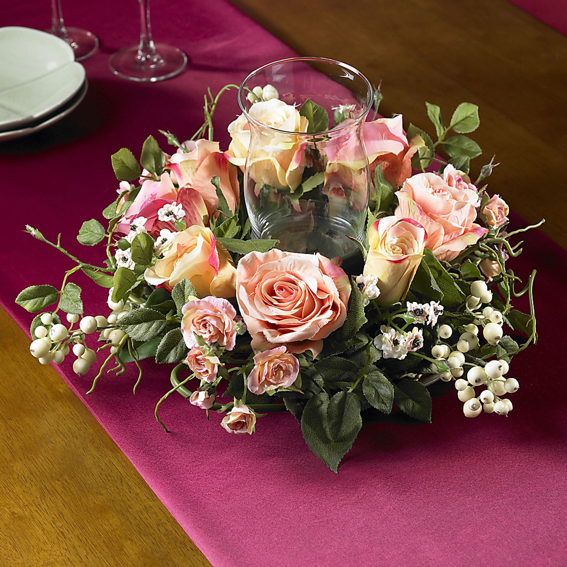 Editha Green Rose Silk Floral - Image 3