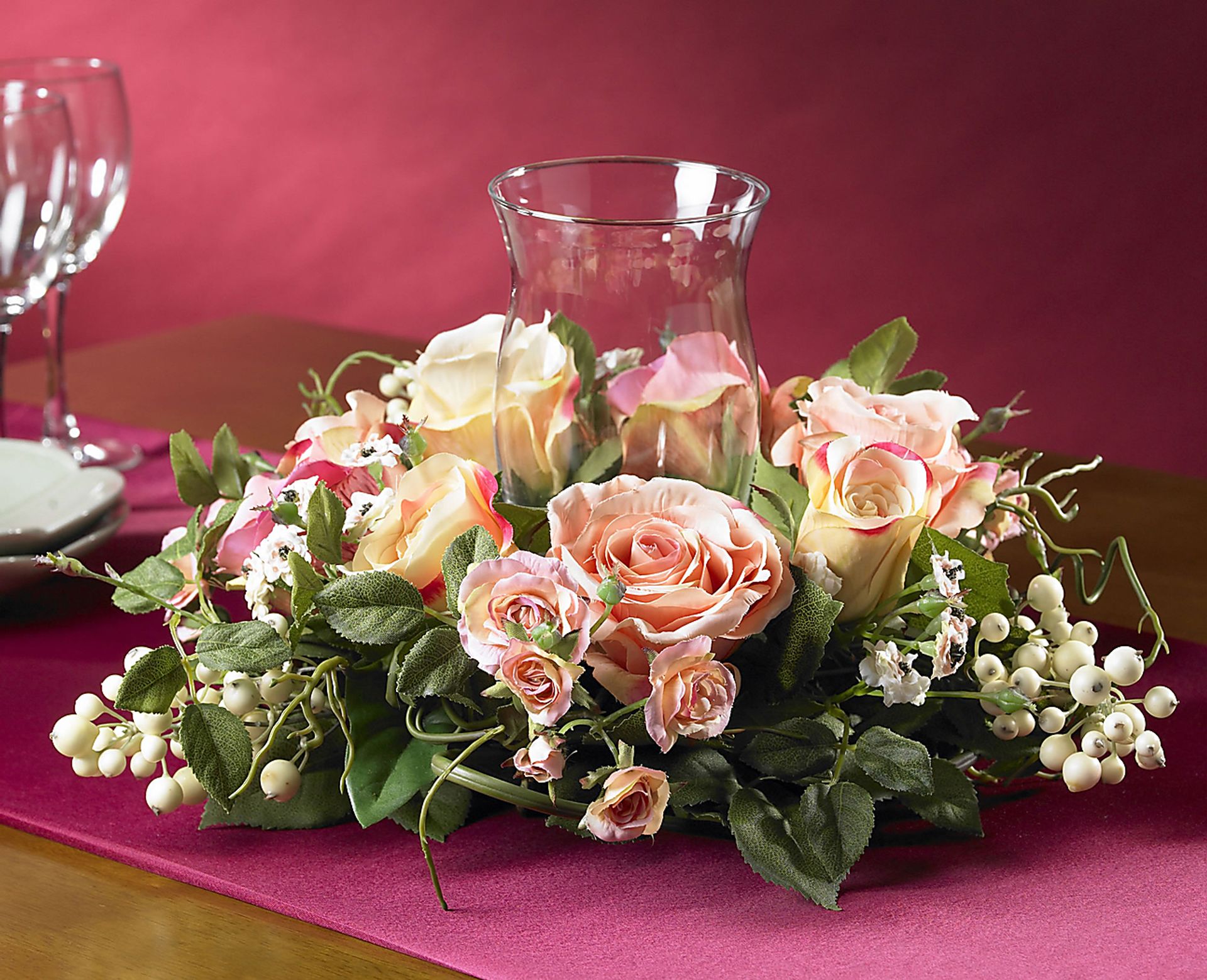 Editha Green Rose Silk Floral - Image 4