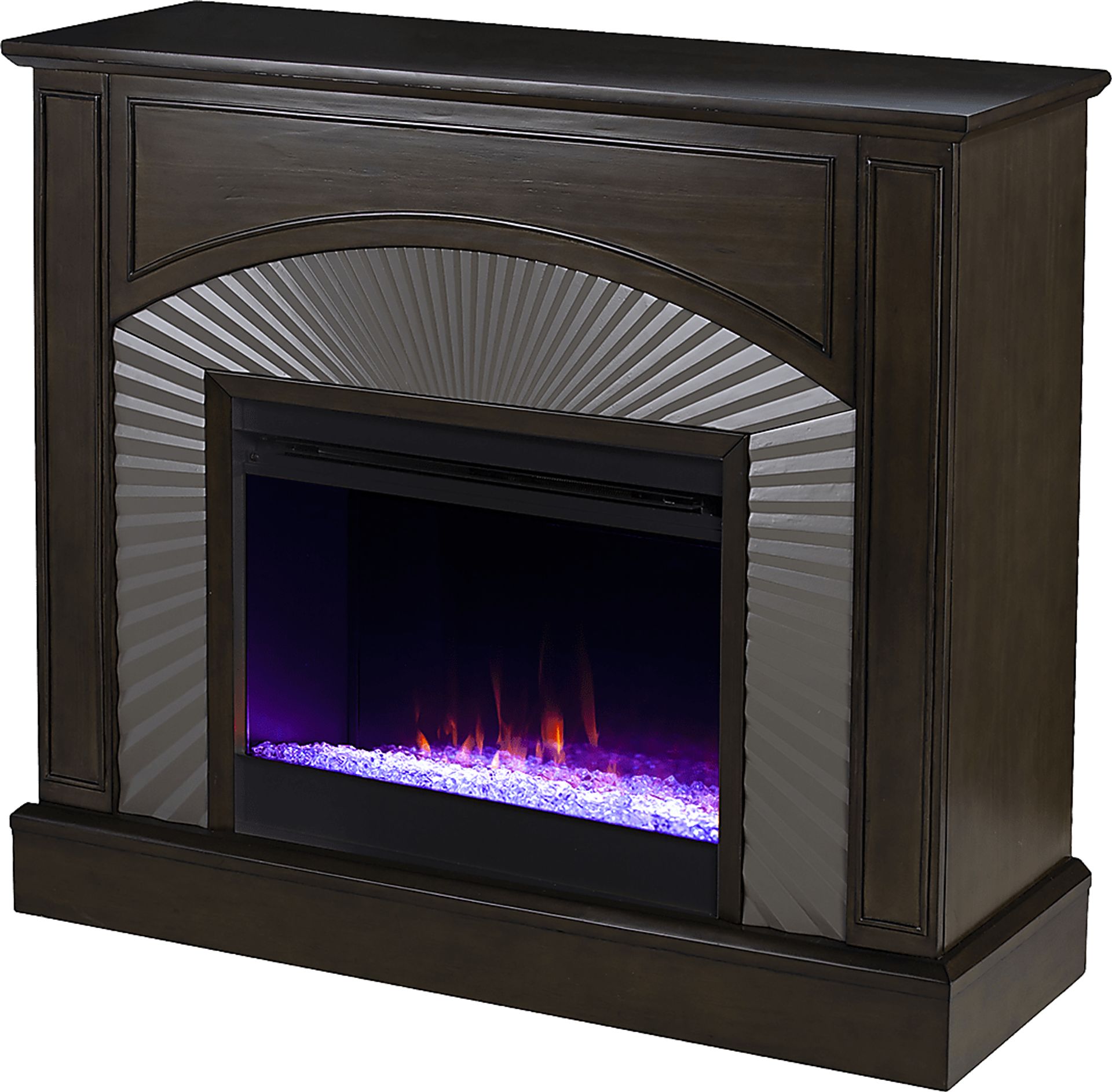 Edmarie I Brown 45 in. Console, With Color Changing Electric Fireplace - Image 1