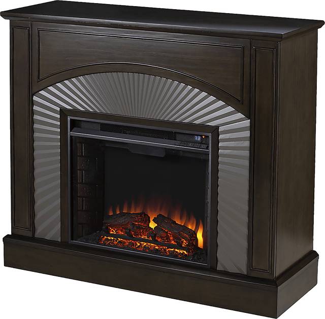 Edmarie II Brown 45 in. Console, With Electric Fireplace - Thumbnail - Image 1