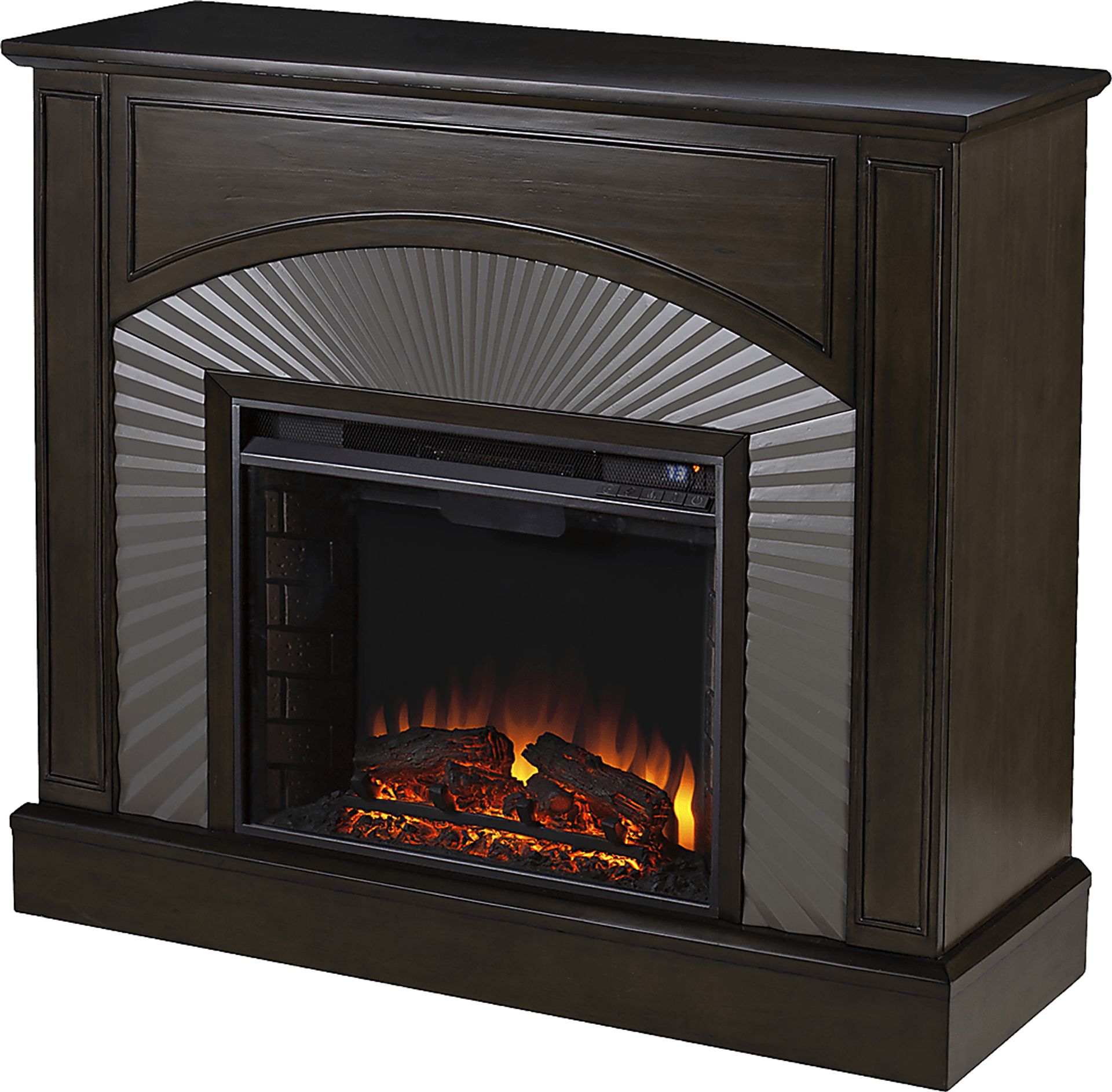 Edmarie II Brown 45 in. Console, With Electric Fireplace - Image 1