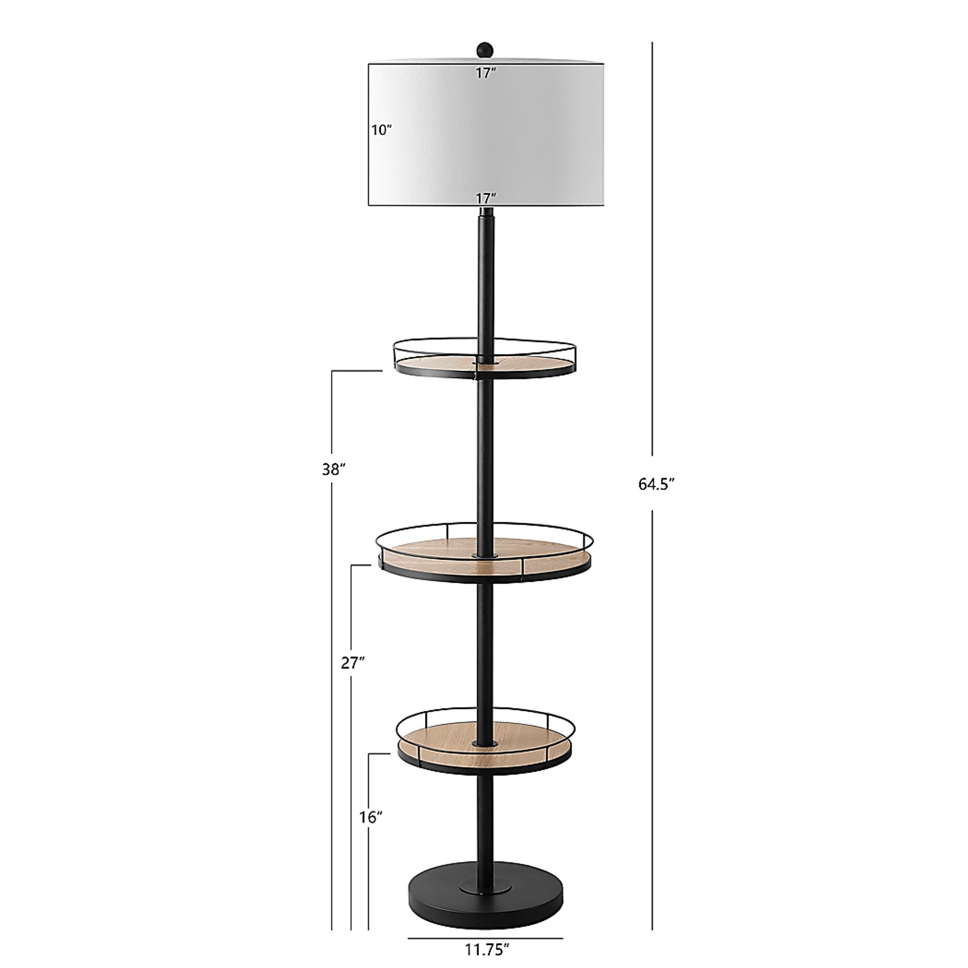 Edmore Hills Black Floor Lamp - Image 2