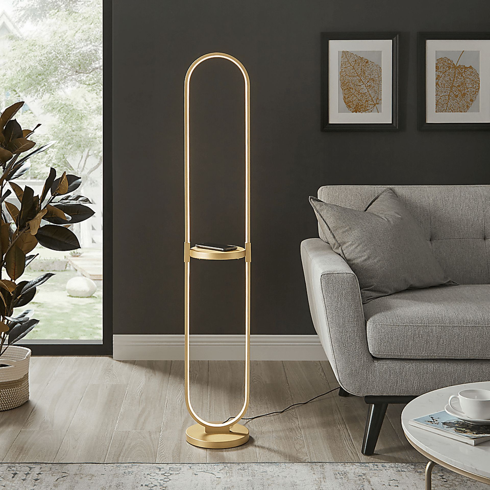 Ednam Avenue Gold Floor Lamp - Image 2