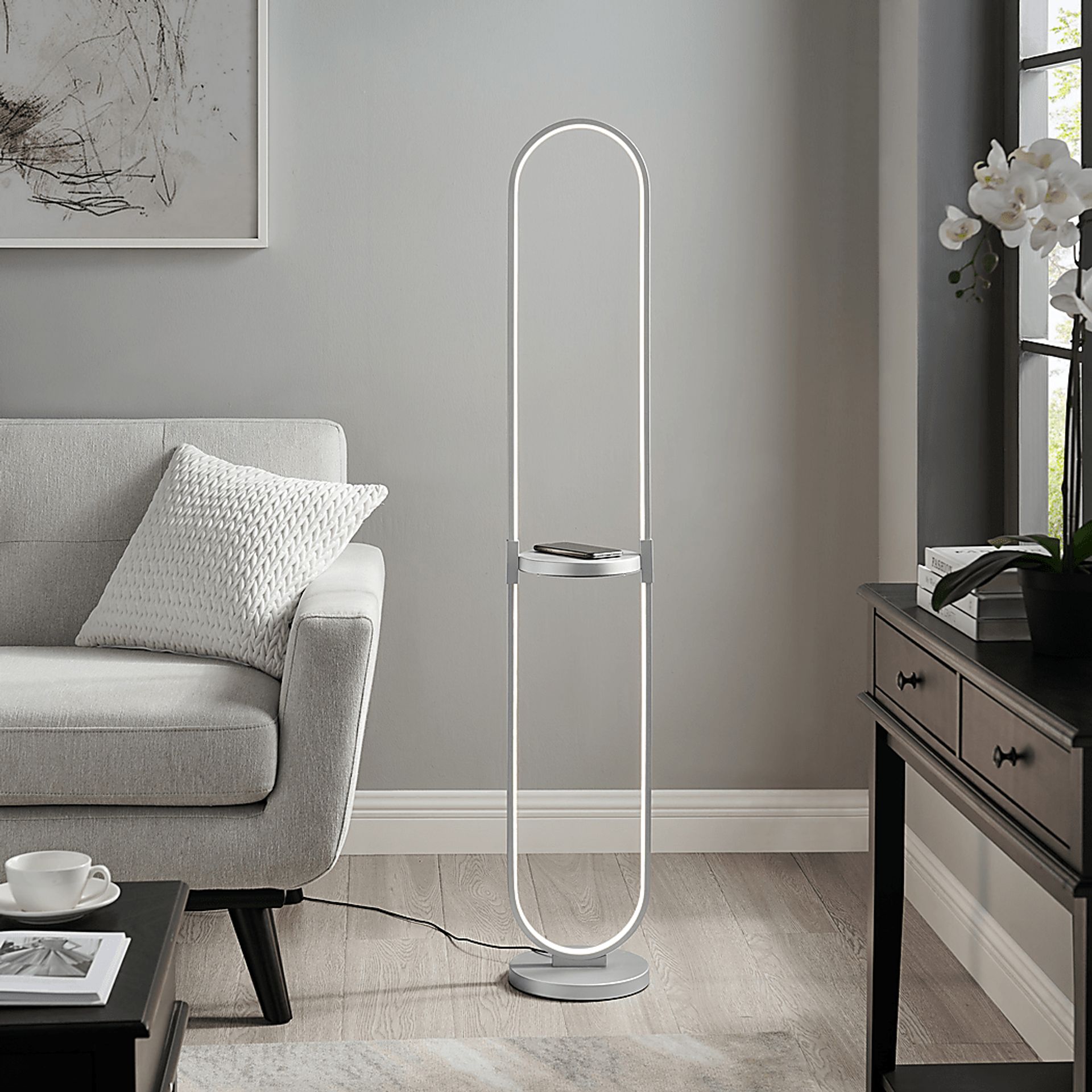 Ednam Avenue Silver Floor Lamp - Image 2