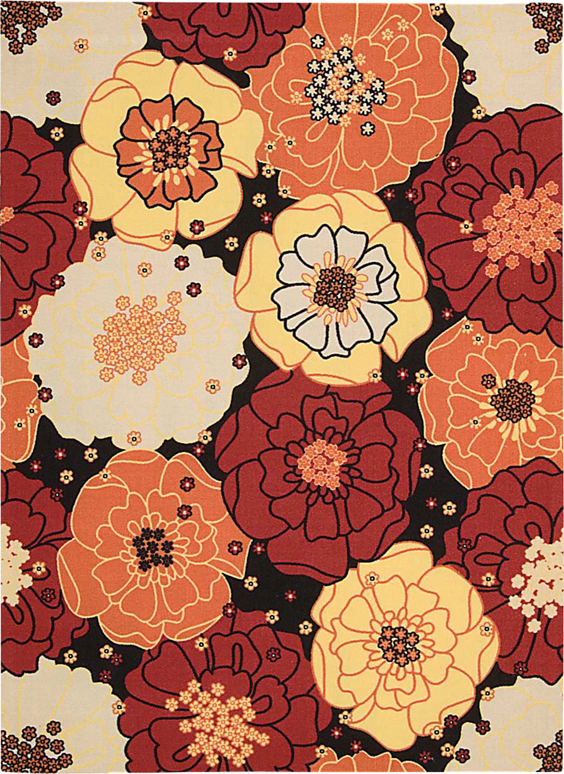 Edria Black 5' x 8' Indoor/Outdoor Rug - Image 1