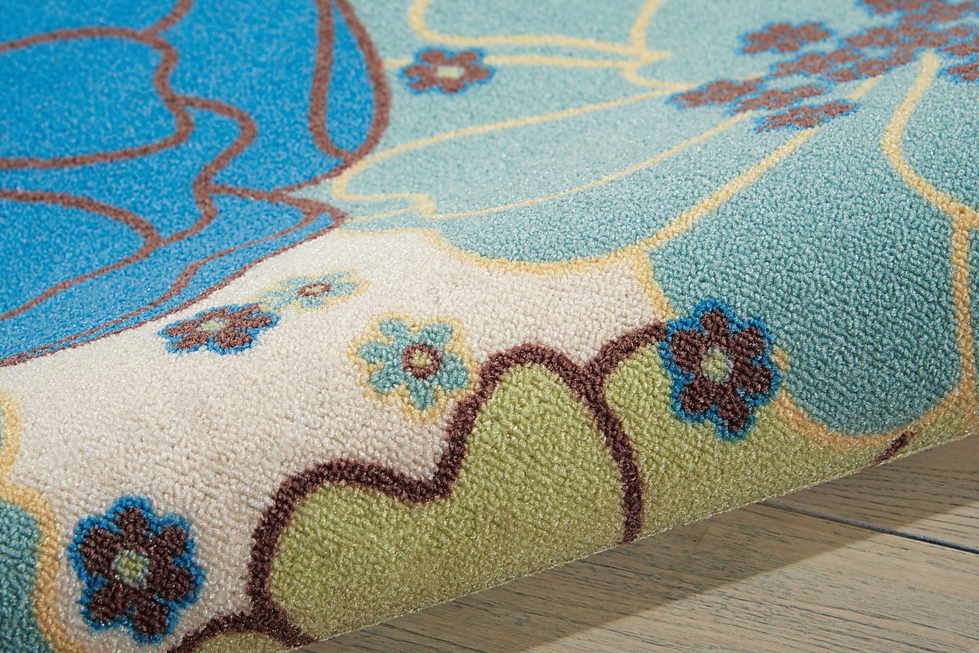 Edria Light Blue 5' x 8' Indoor/Outdoor Rug - Image 2