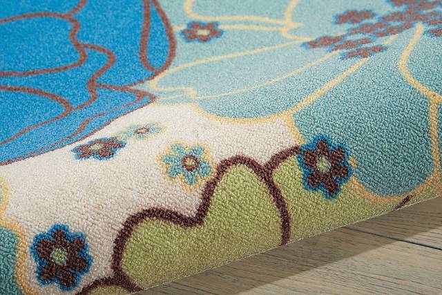 Edria Light Blue 8' x 11' Indoor/Outdoor Rug - Thumbnail - Image 2