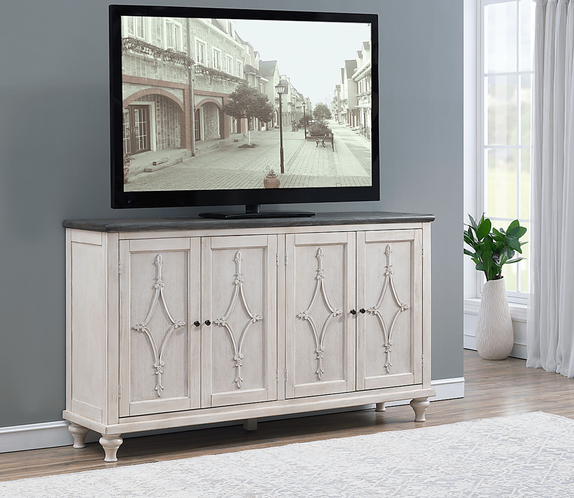 Edsel Cream Credenza - Image 3