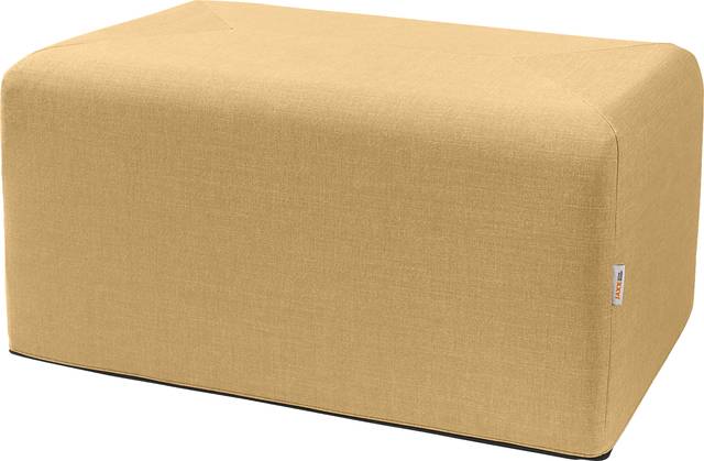 Edunci Beige Large Rectangular Ottoman - Thumbnail - Image 1