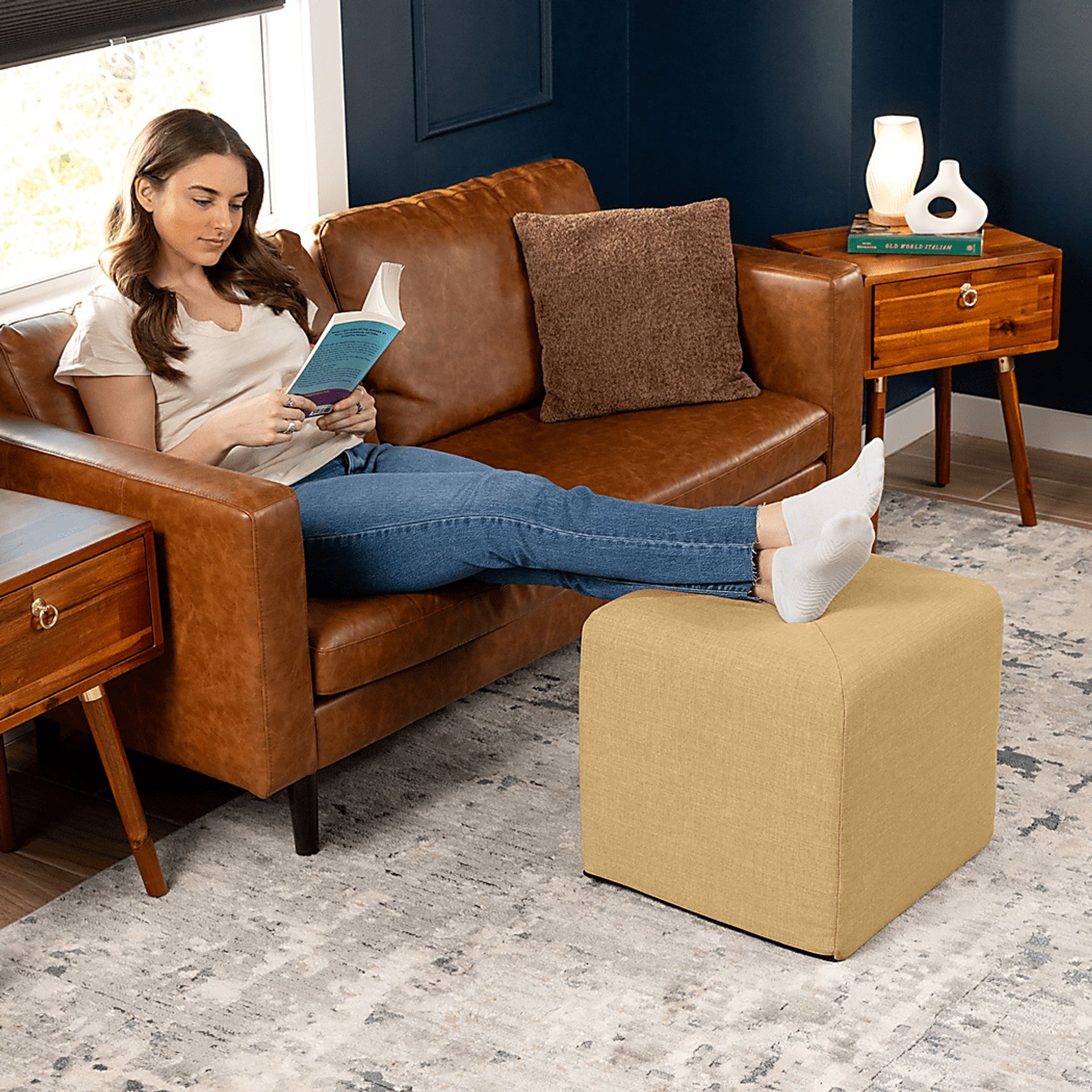 Edunci Beige Ottoman - Image 3