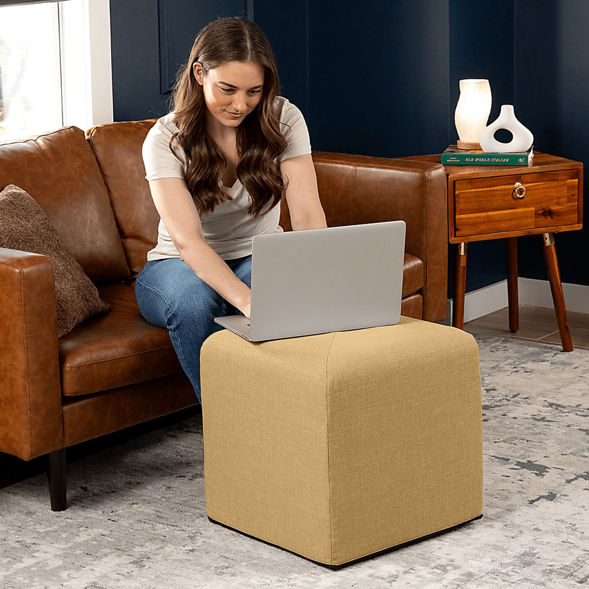 Edunci Beige Ottoman - Image 4