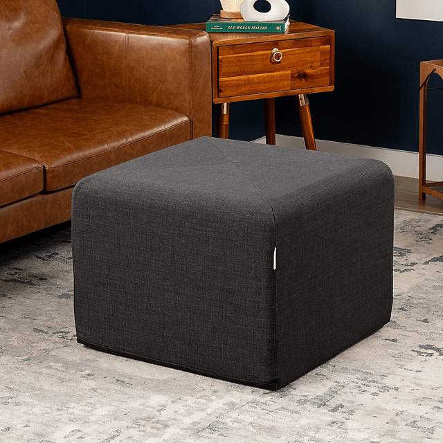 Edunci Black Large Ottoman - Thumbnail - Image 2