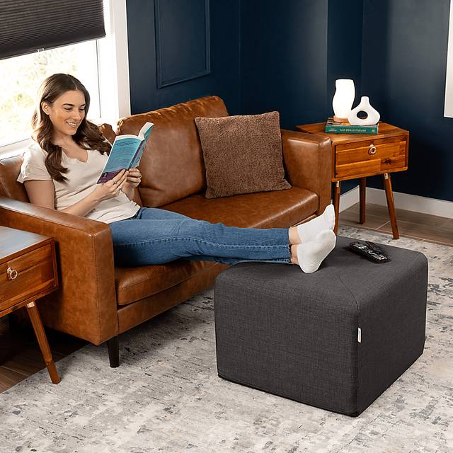 Edunci Black Large Ottoman - Thumbnail - Image 4