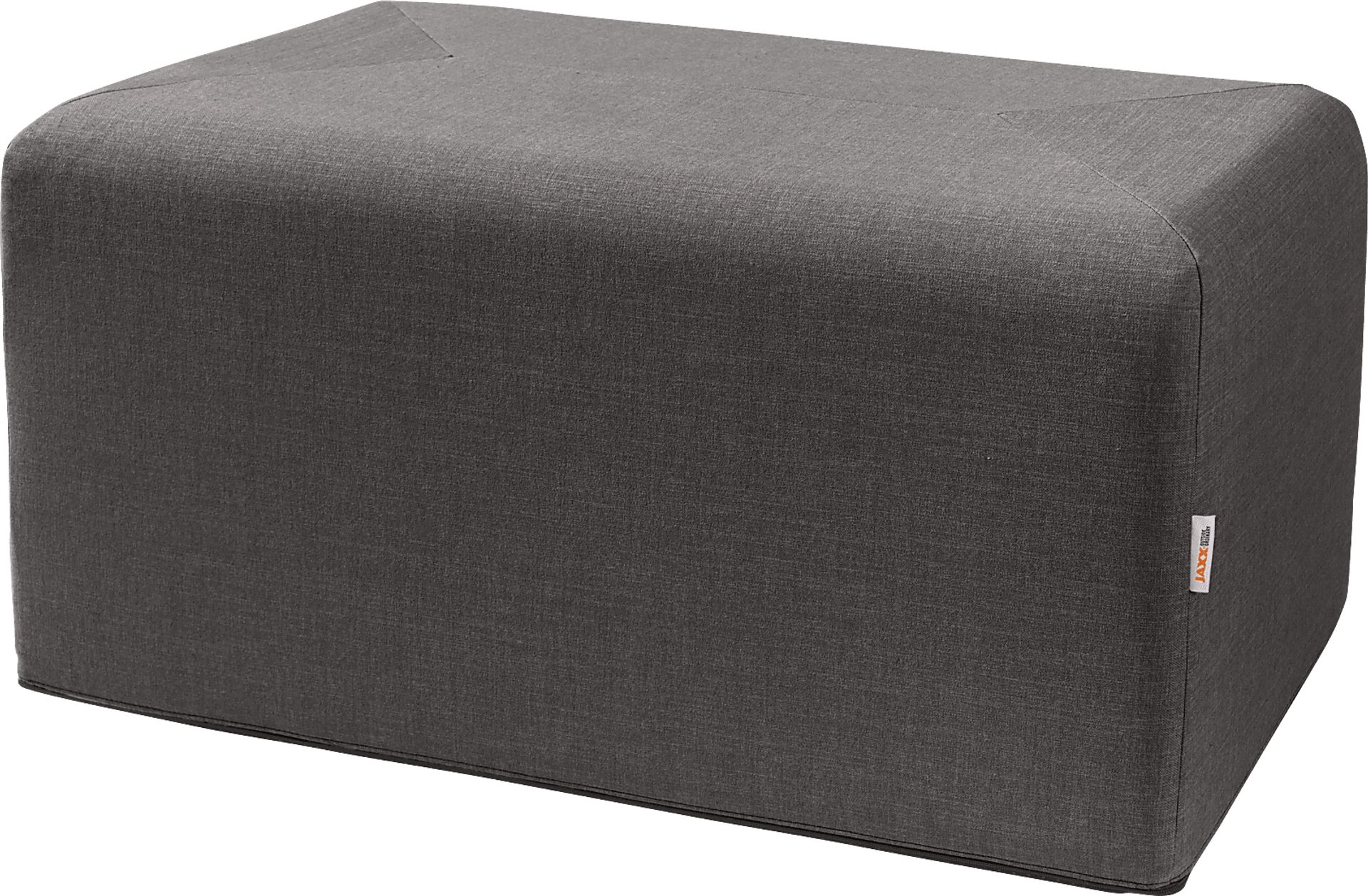 Edunci Black Large Rectangular Ottoman - Image 1