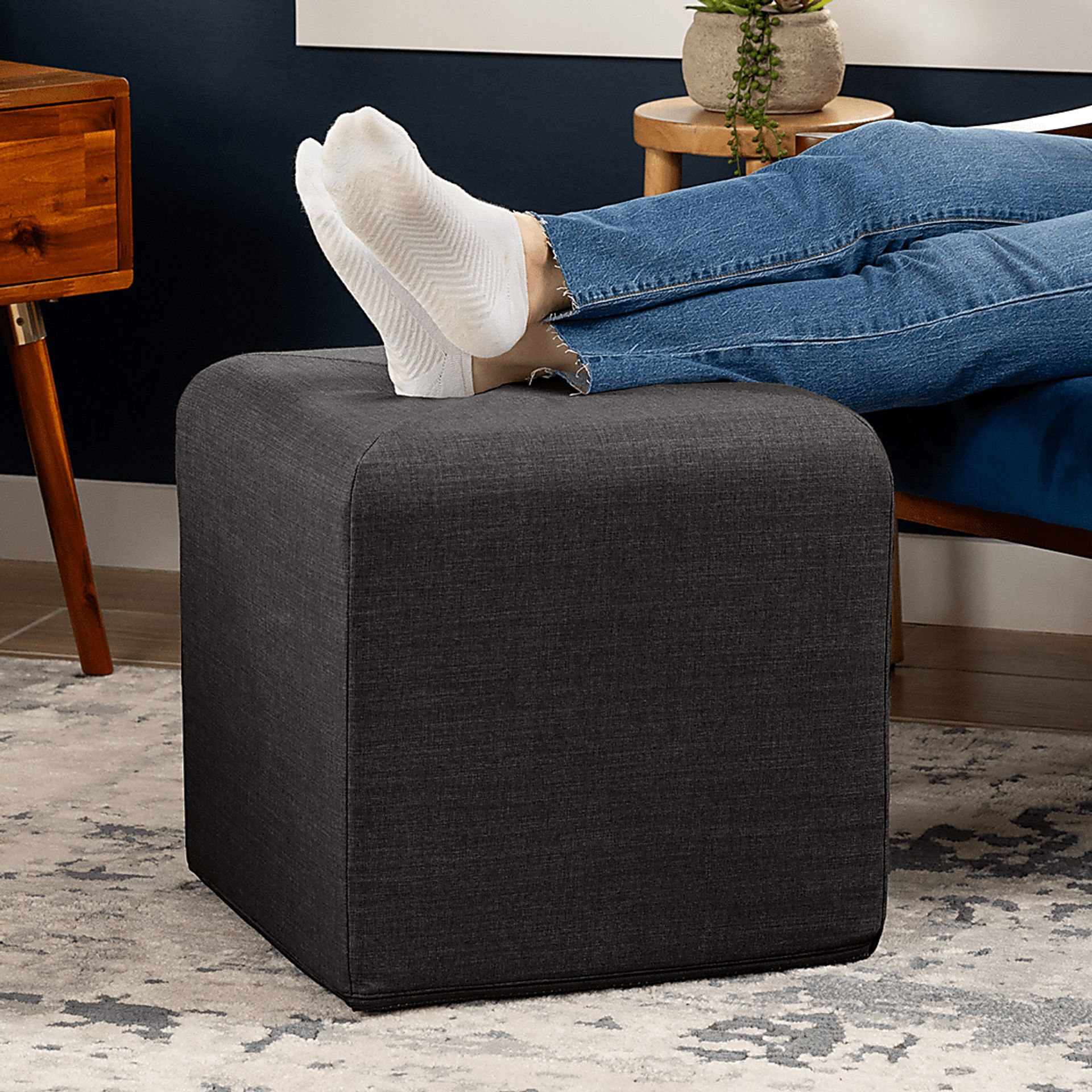 Edunci Black Ottoman - Image 2