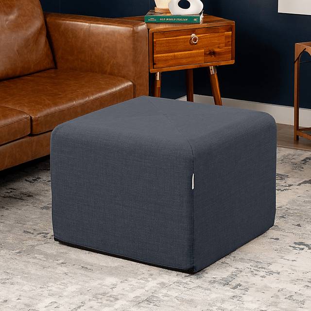 Edunci Blue/Denim Large Ottoman - Thumbnail - Image 2
