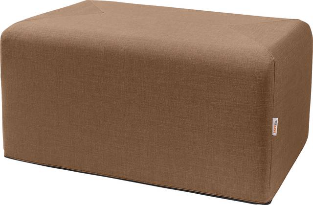 Edunci Brown Large Rectangular Ottoman - Thumbnail - Image 1
