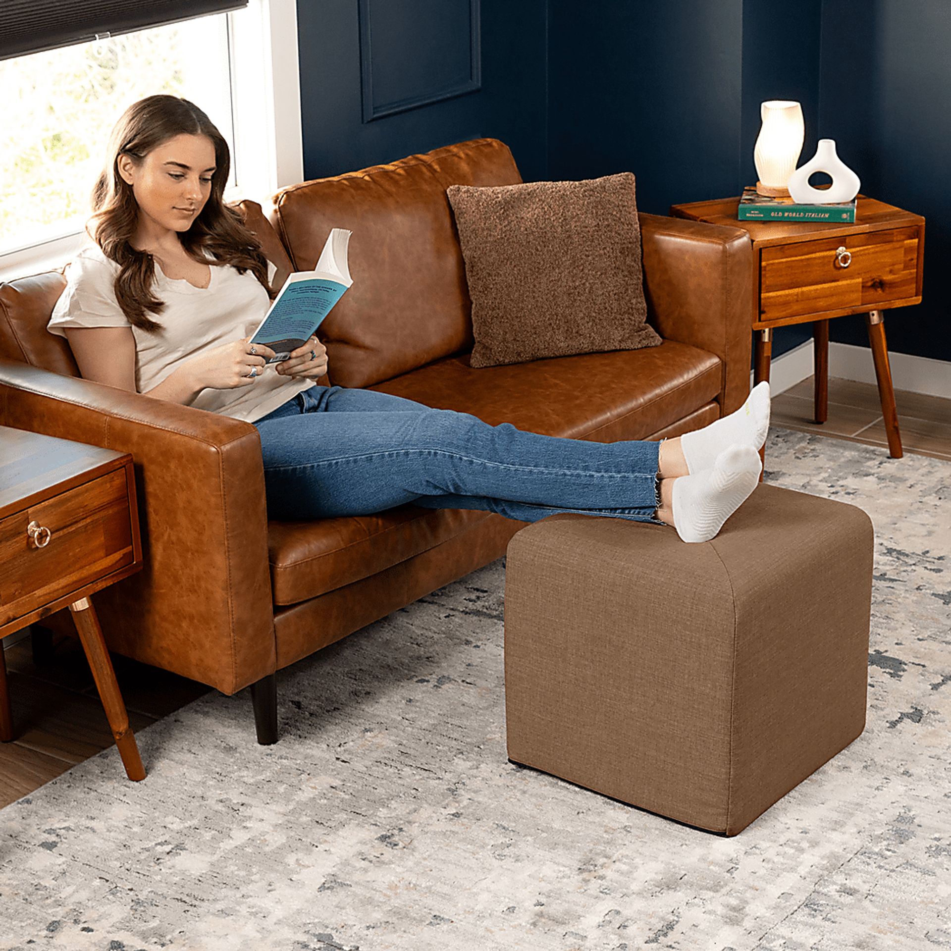 Edunci Brown Ottoman - Image 3