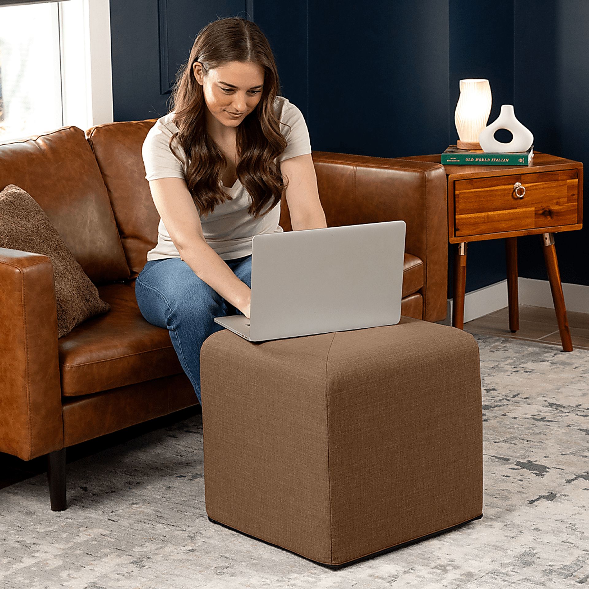 Edunci Brown Ottoman - Image 4