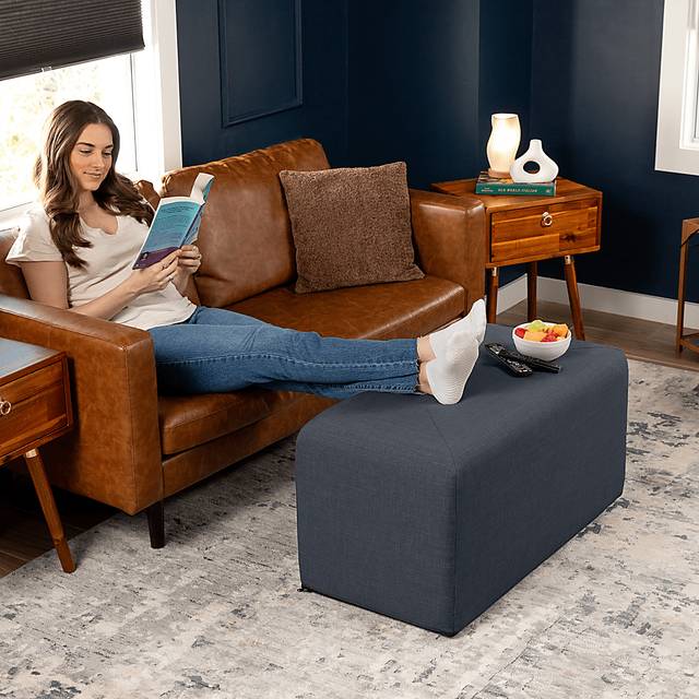 Edunci Gray Large Ottoman - Thumbnail - Image 4