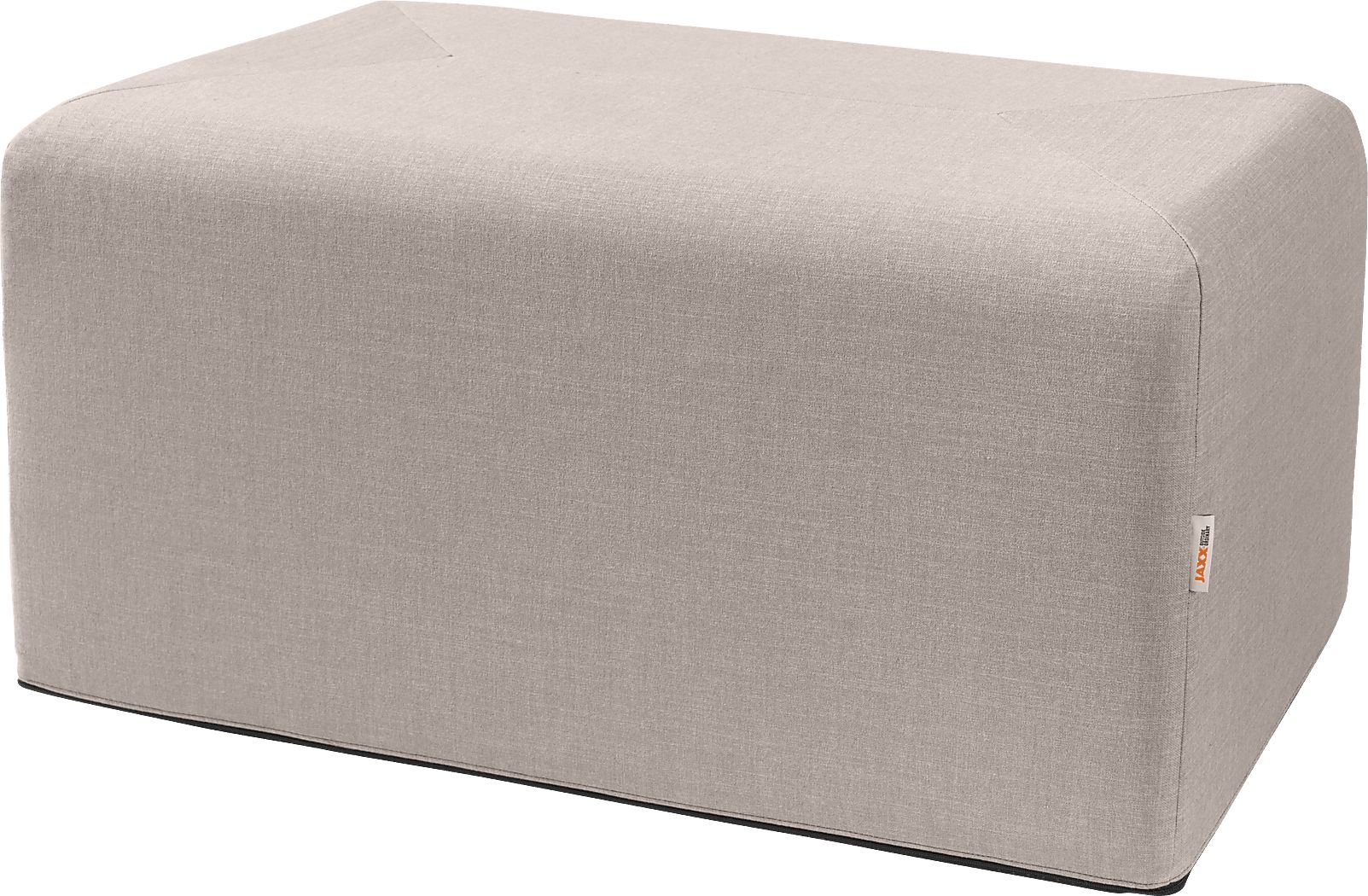 Edunci Gray Large Rectangular Ottoman