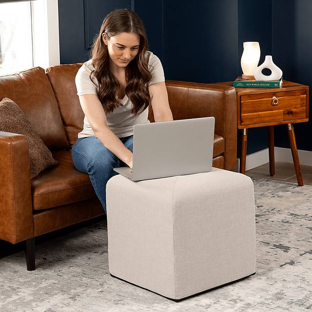 Edunci Gray Ottoman - Thumbnail - Image 4