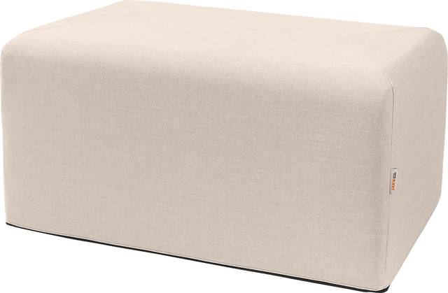 Edunci Light Gray Large Rectangular Ottoman - Thumbnail - Image 1