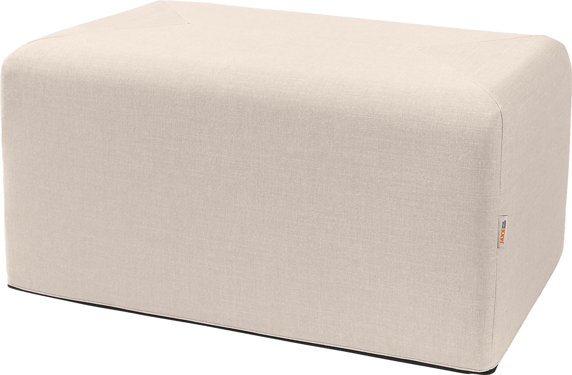 Edunci Light Gray Large Rectangular Ottoman - Image 1