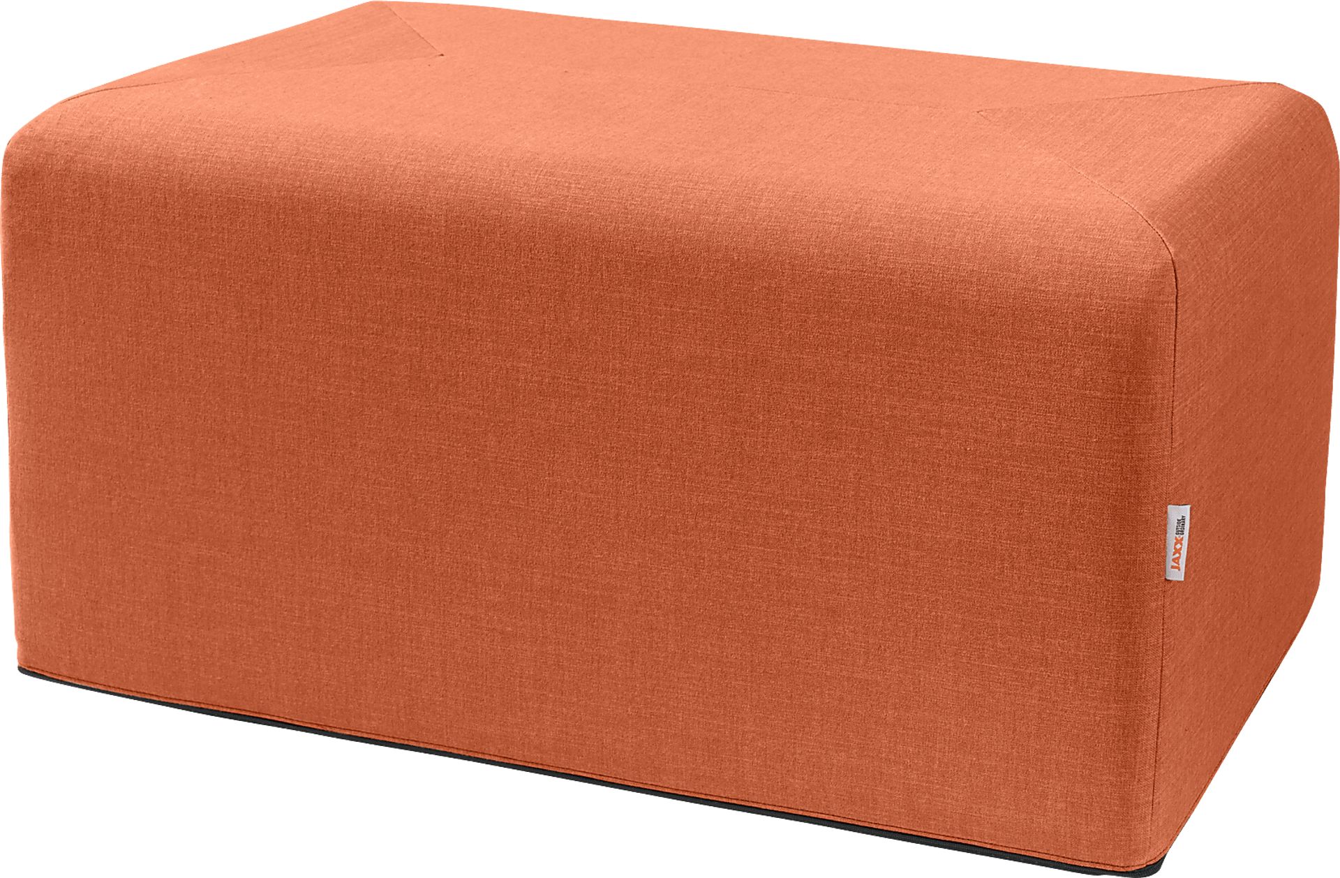 Edunci Orange Large Rectangular Ottoman - Image 1