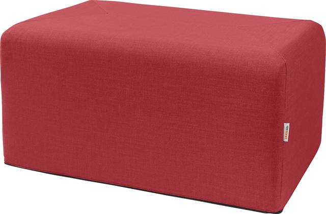 Edunci Red Large Rectangular Ottoman - Thumbnail - Image 1