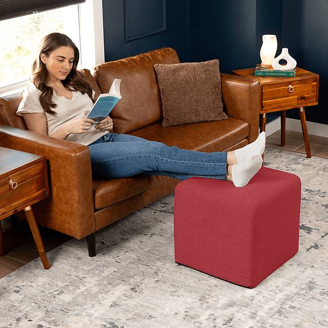 Edunci Red Ottoman - Thumbnail - Image 3