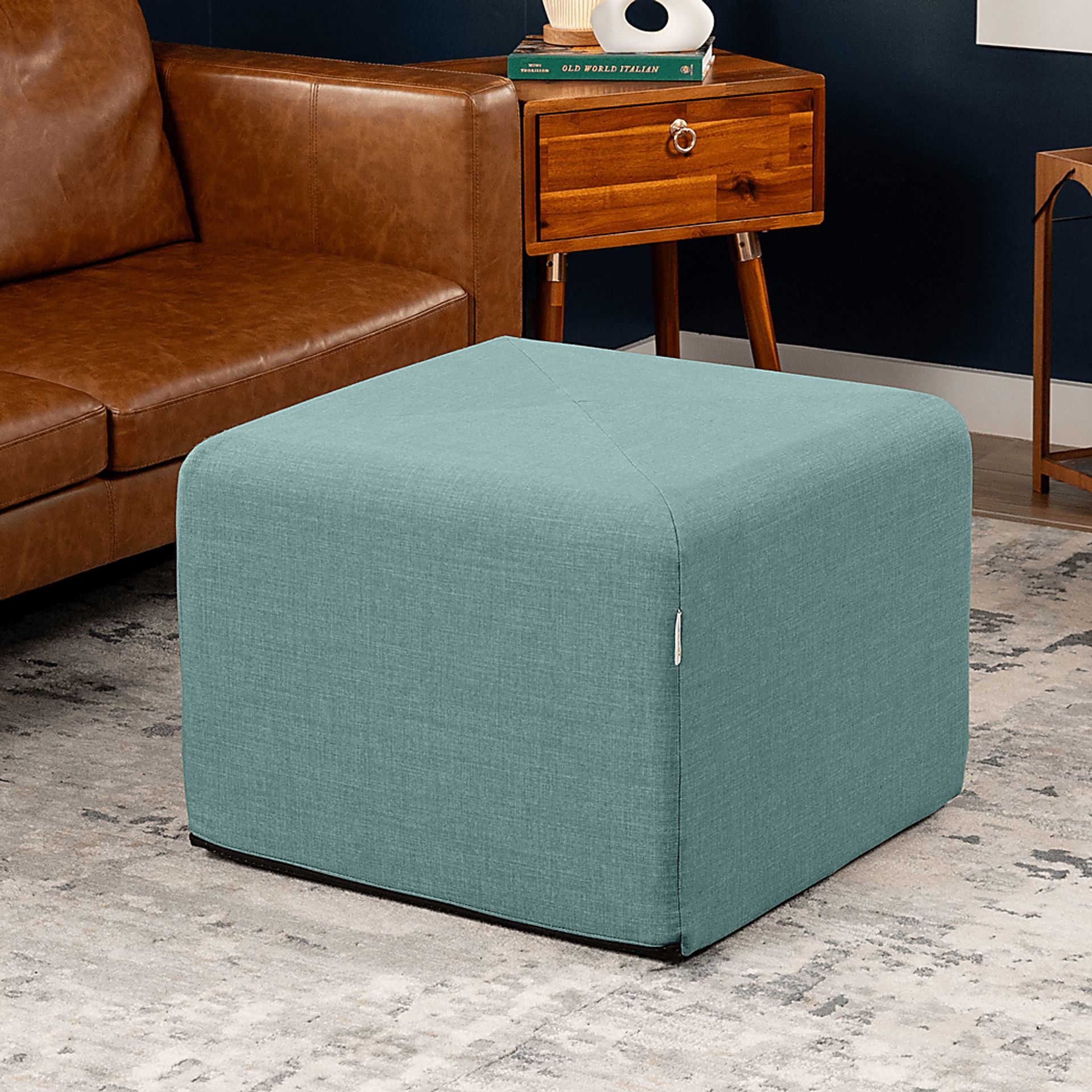 Edunic Blue Large Ottoman - Image 2