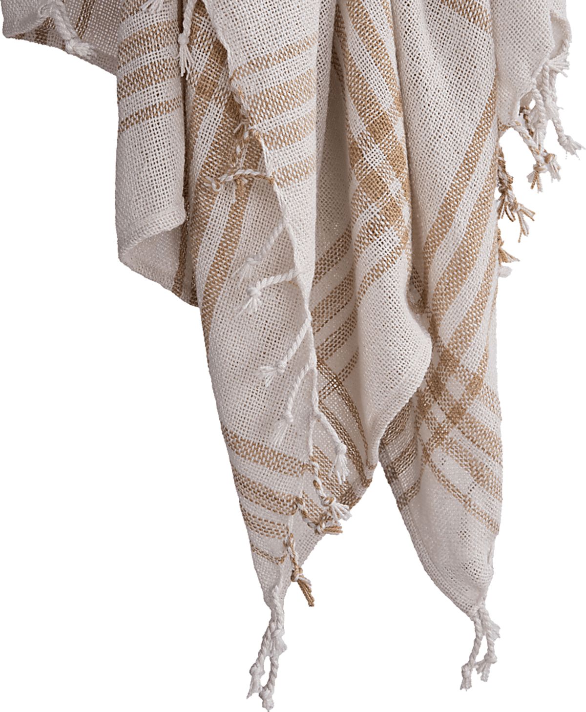 Eeva Brown,Natural Beige,Brown,White Outdoor Throw Blankets Rooms to Go