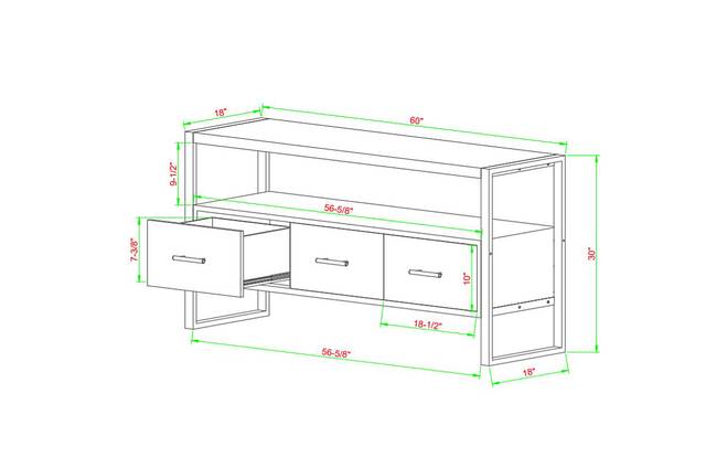 Eforan Gray TV Console - Thumbnail - Image 10
