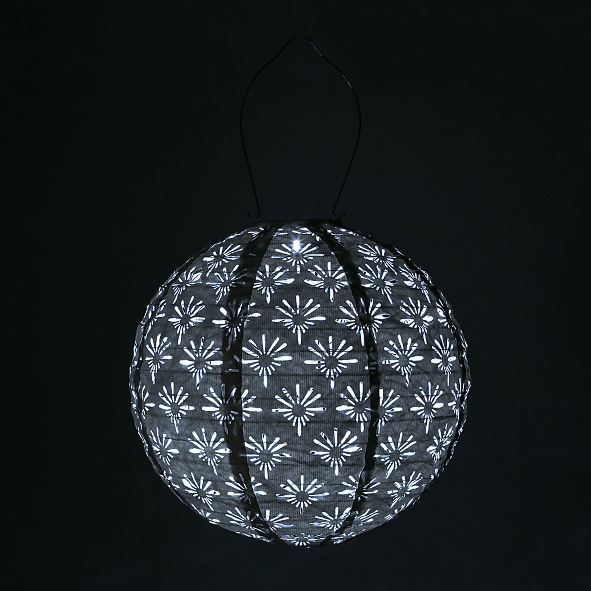 Eger Club Outdoor White Solar Lantern - Image 15