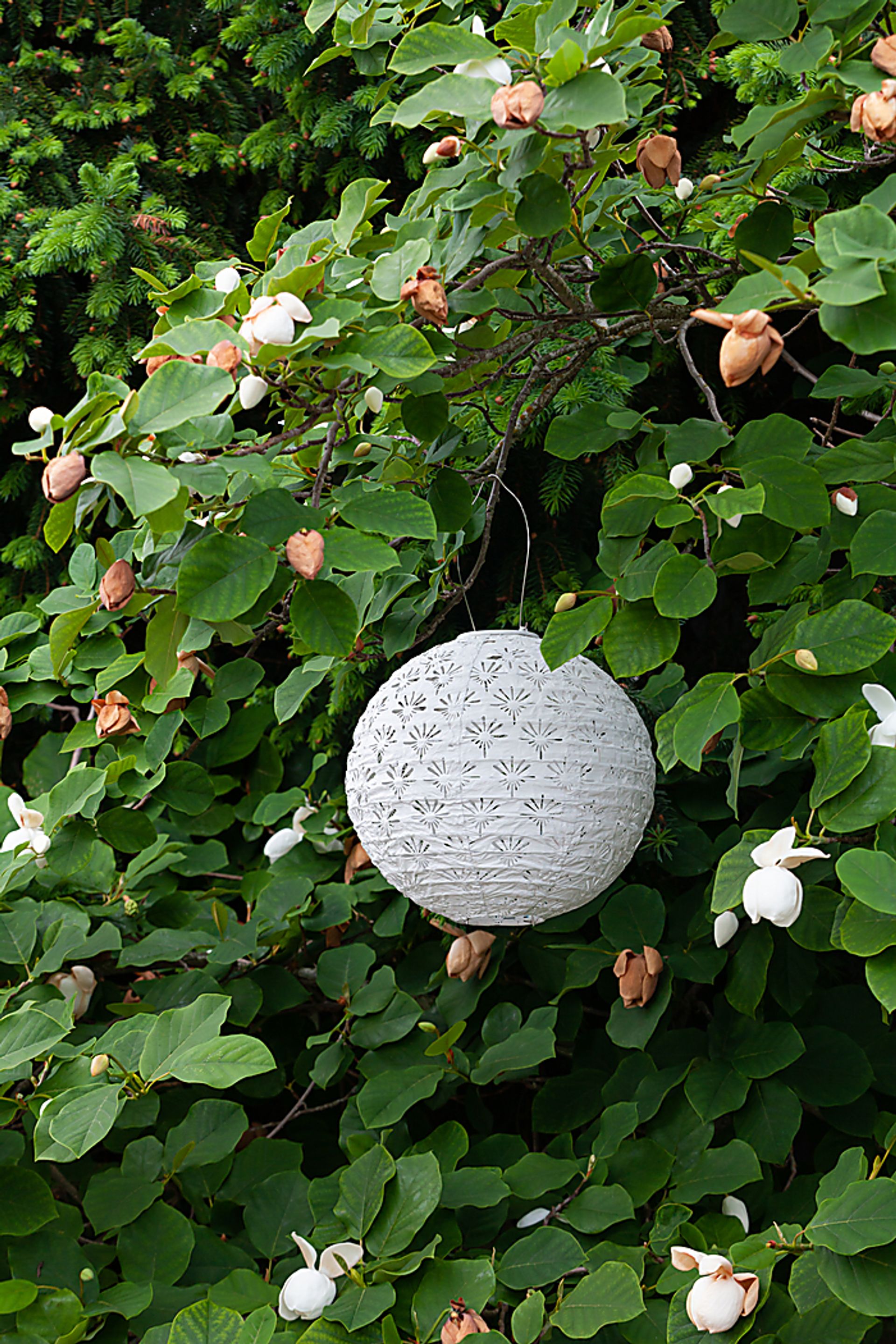 Eger Club Outdoor White Solar Lantern - Image 8