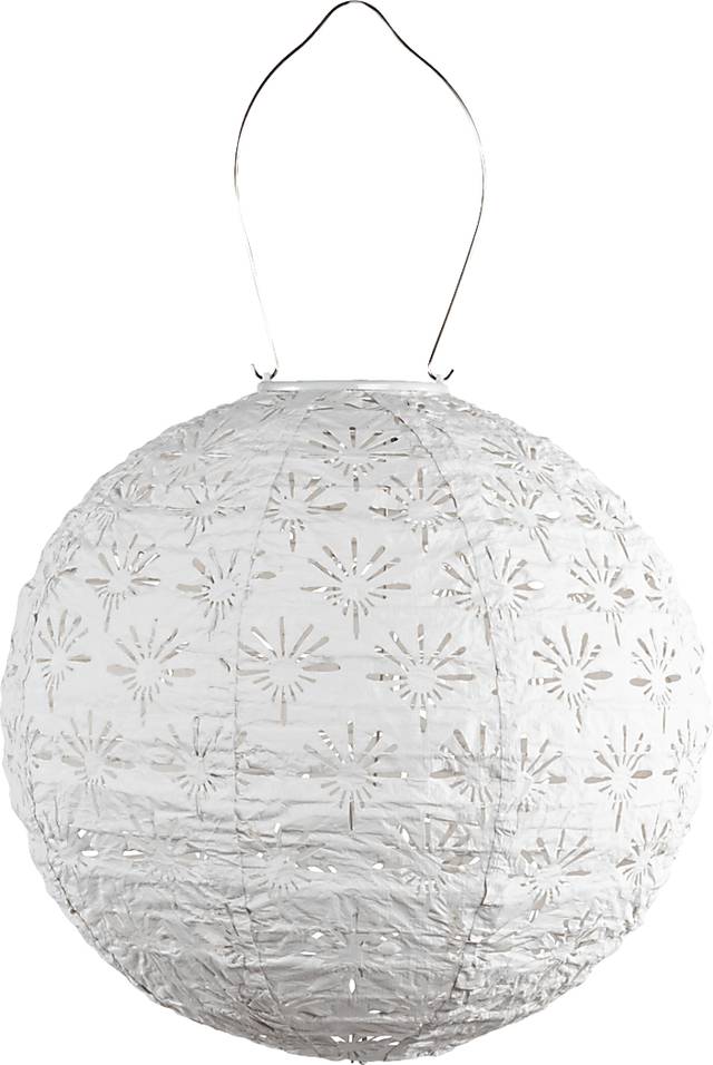 Eger Club Outdoor White Solar Lantern - Thumbnail - Image 1