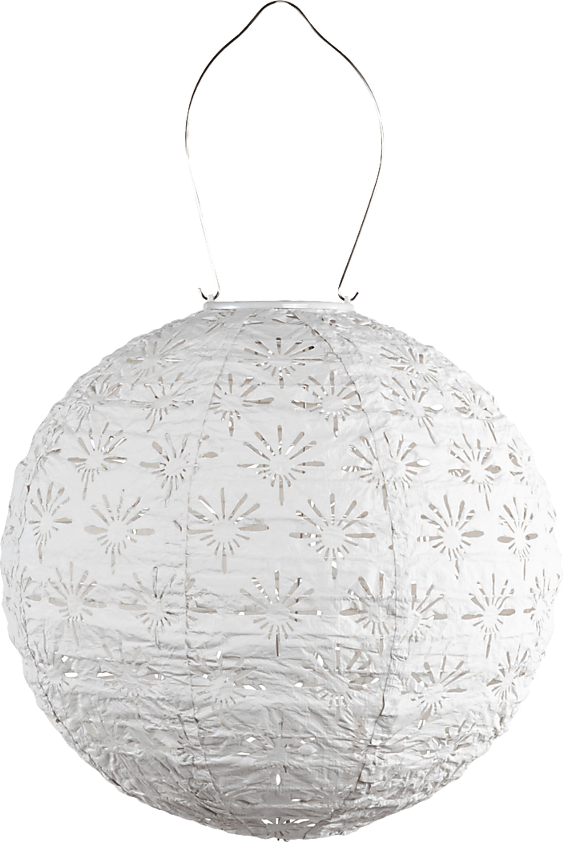 Eger Club Outdoor White Solar Lantern - Image 1