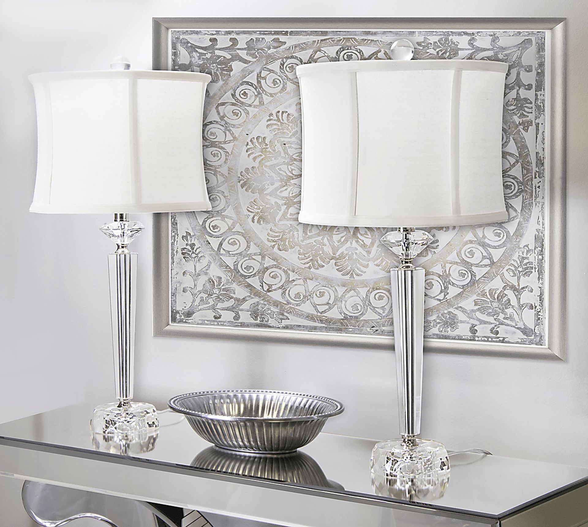 Egret Sea Clear Table Lamps, Set of 2 - Image 2
