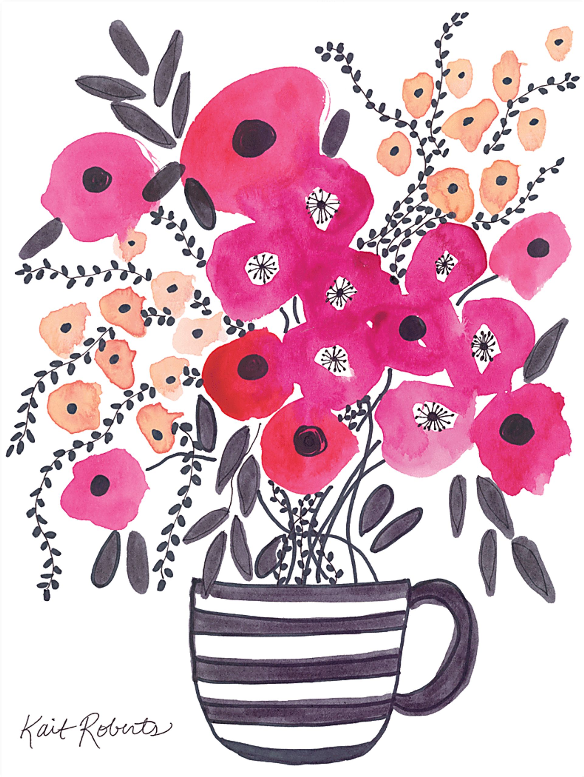 Eguna Pink Wooden Wall Art - Image 1