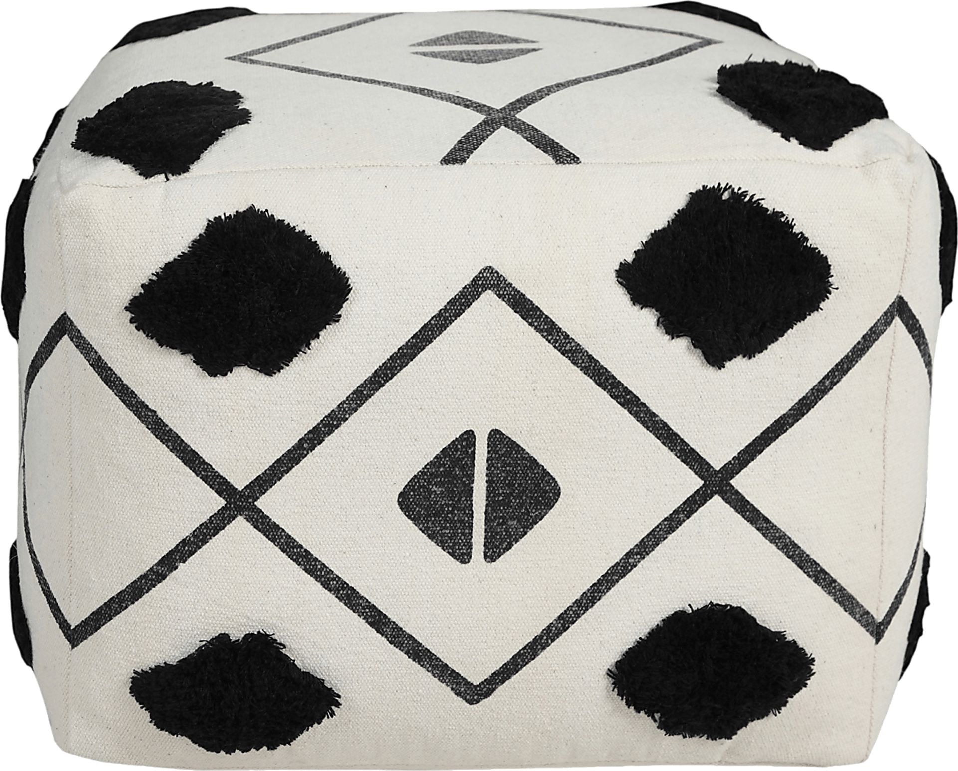 Ehsan Black/White Pouf - Image 5