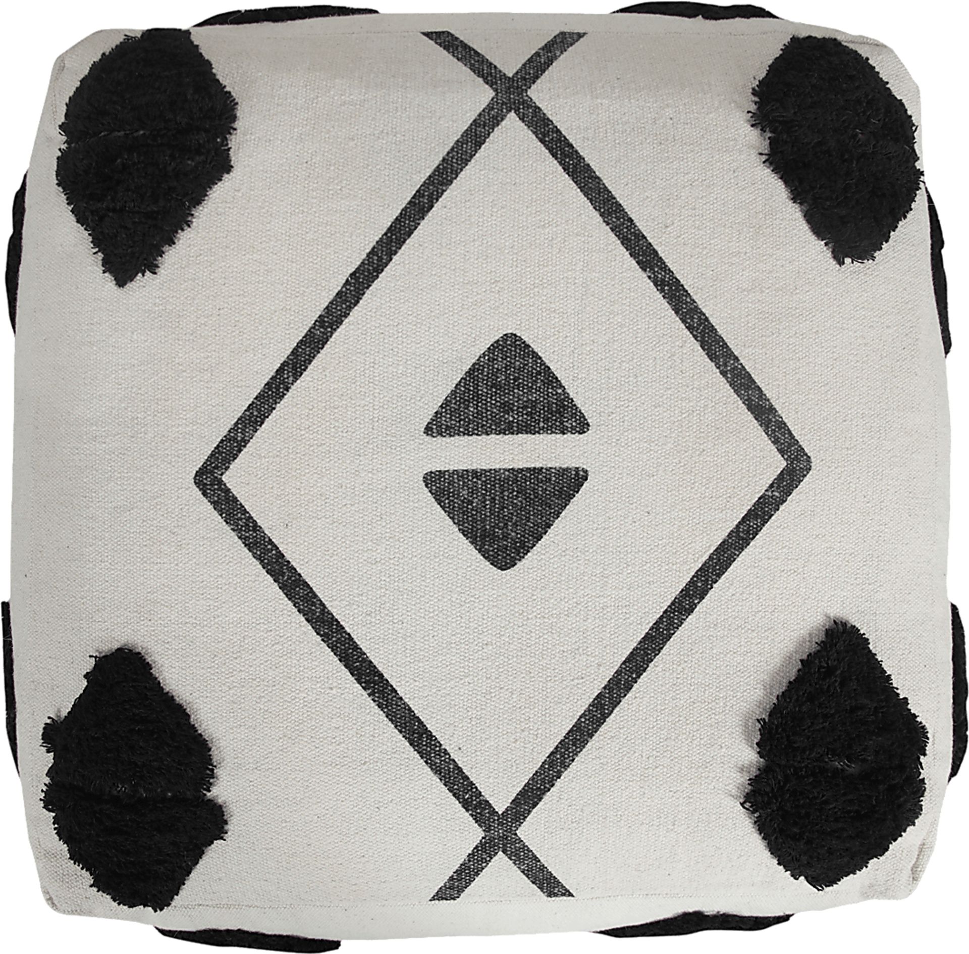 Ehsan Black/White Pouf - Image 8