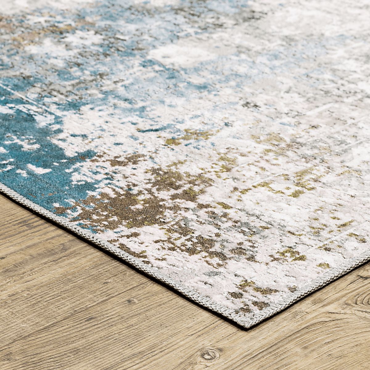 Eiderdown Ivory Beige Polyester Fabric Rug | Rooms to Go
