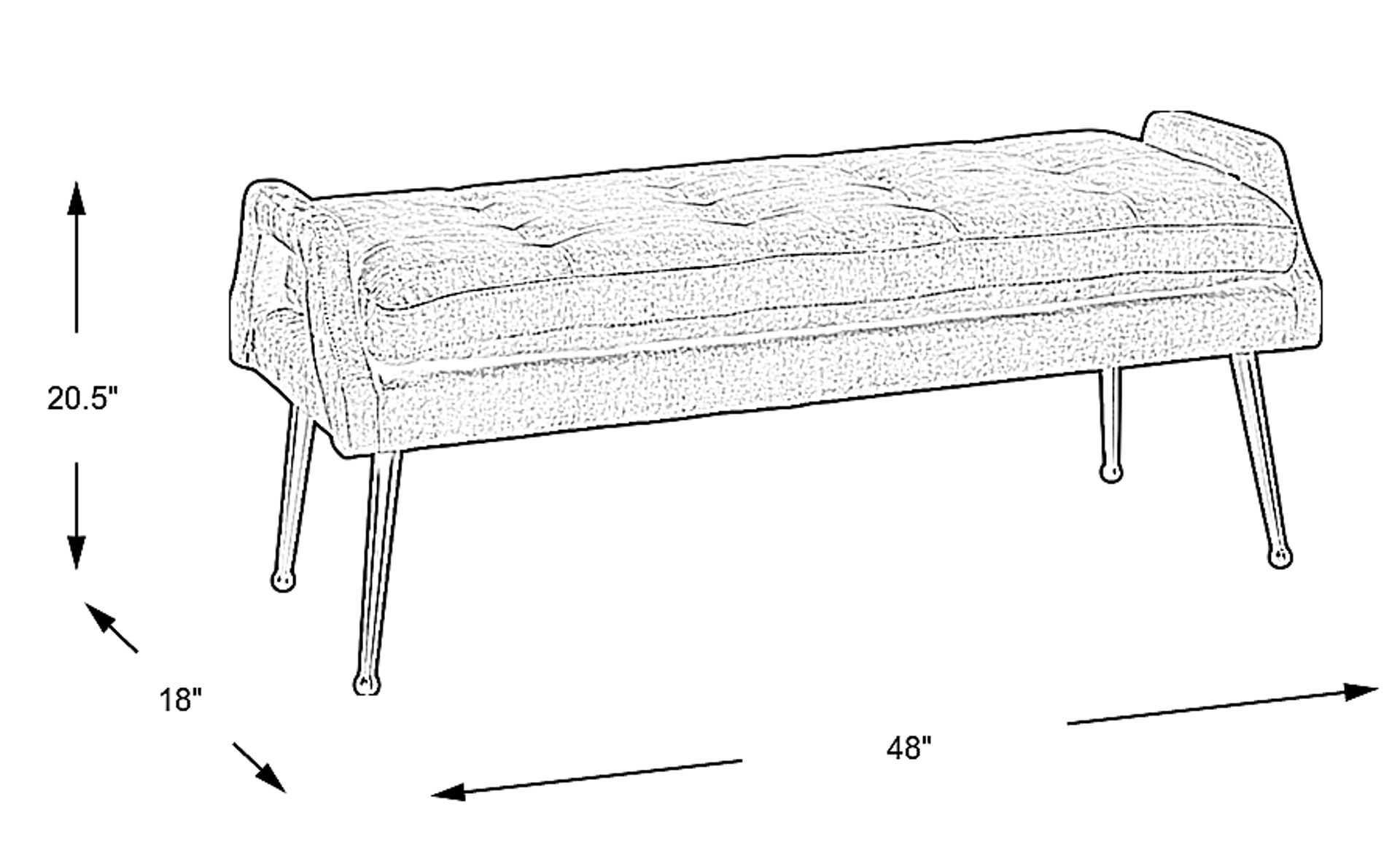 Dimension Image. Please refer to the Dimension Tab on this page for dimension details.