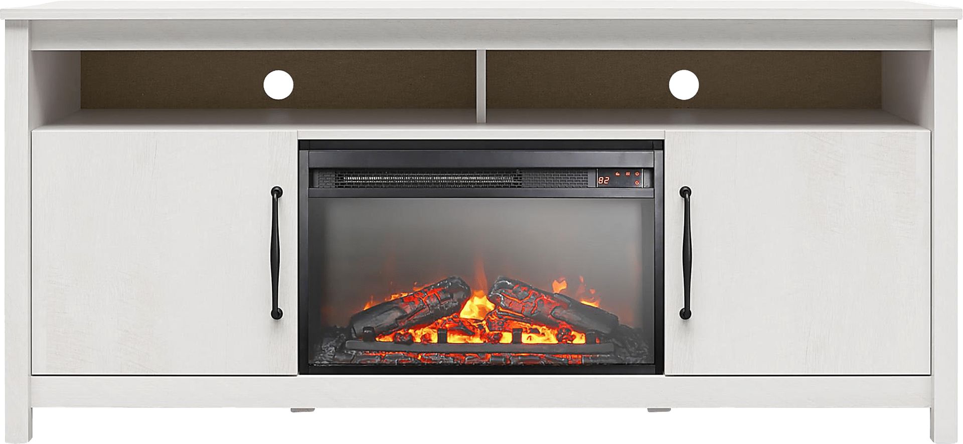 Eilika Ivory 59 in. Console with Electric Fireplace - Image 3