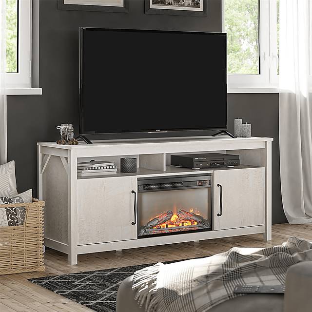 Eilika Ivory 59 in. Console with Electric Fireplace - Thumbnail - Image 4