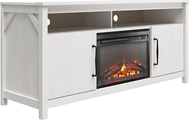 Eilika Ivory 59 in. Console with Electric Fireplace - Thumbnail - Image 1