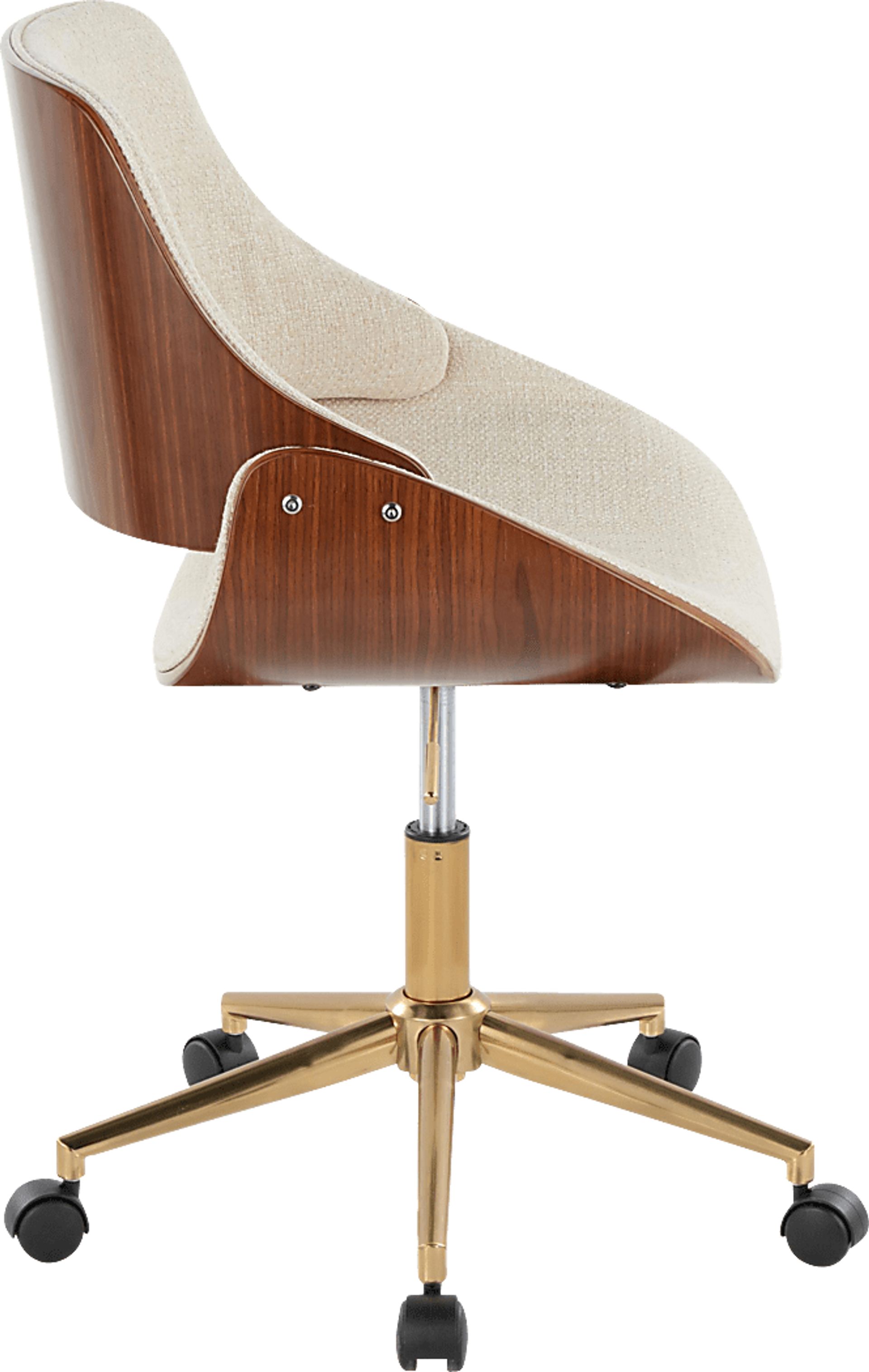 Eilyn II Cream Desk Chair - Image 2