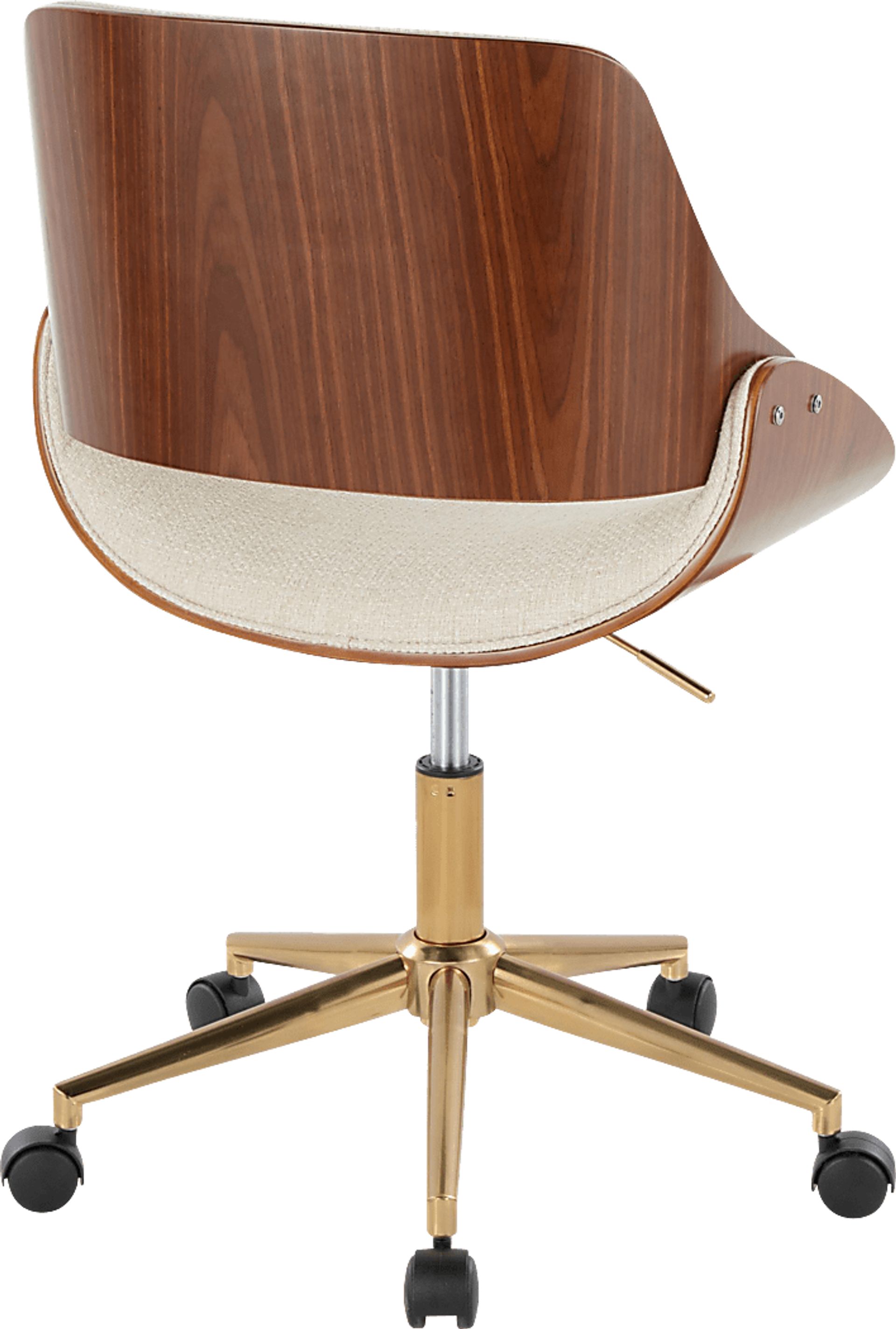 Eilyn II Cream Desk Chair - Image 3