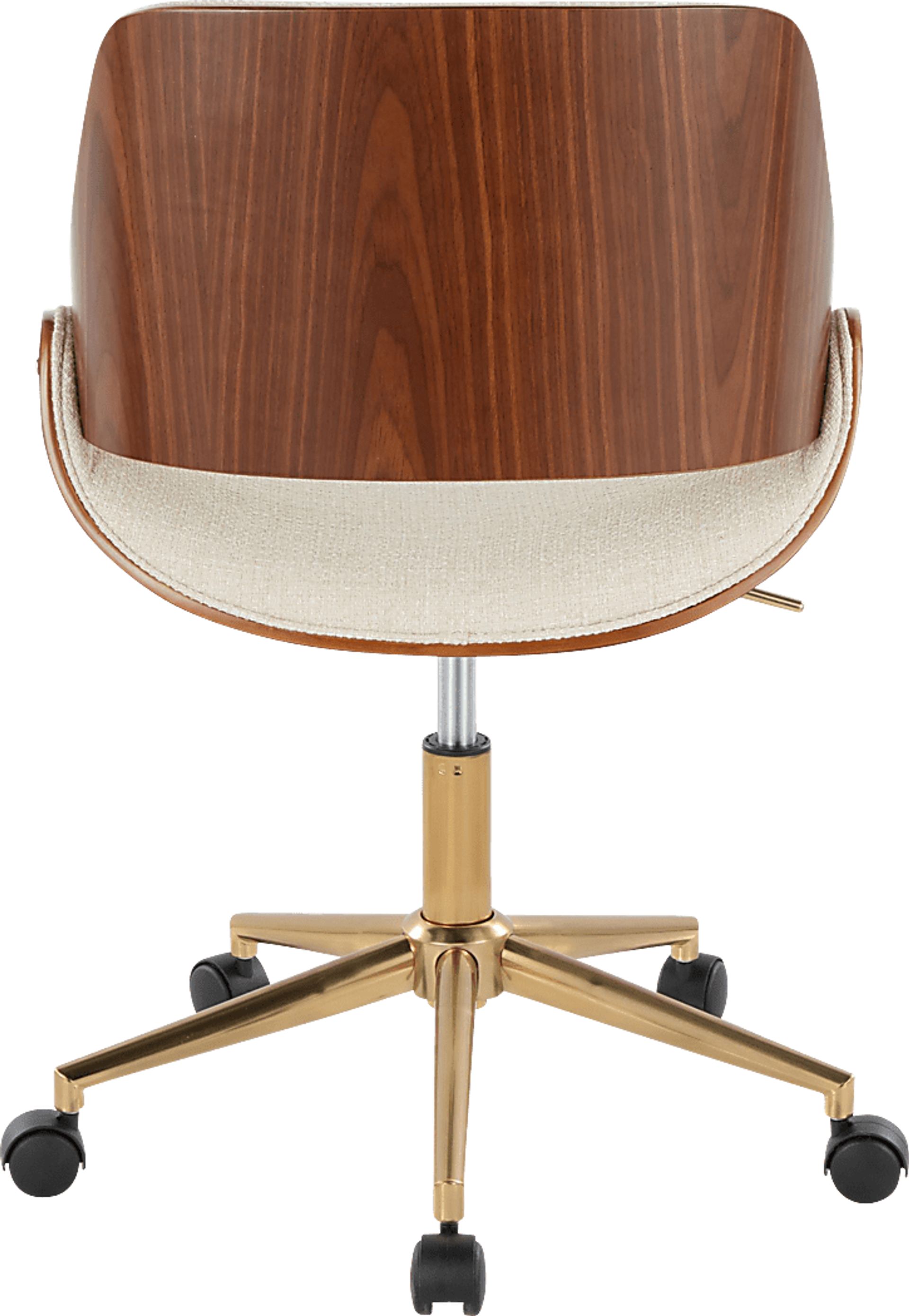 Eilyn II Cream Desk Chair - Image 4